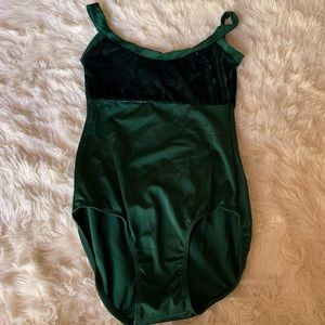 Hunter Green Velvet leotard